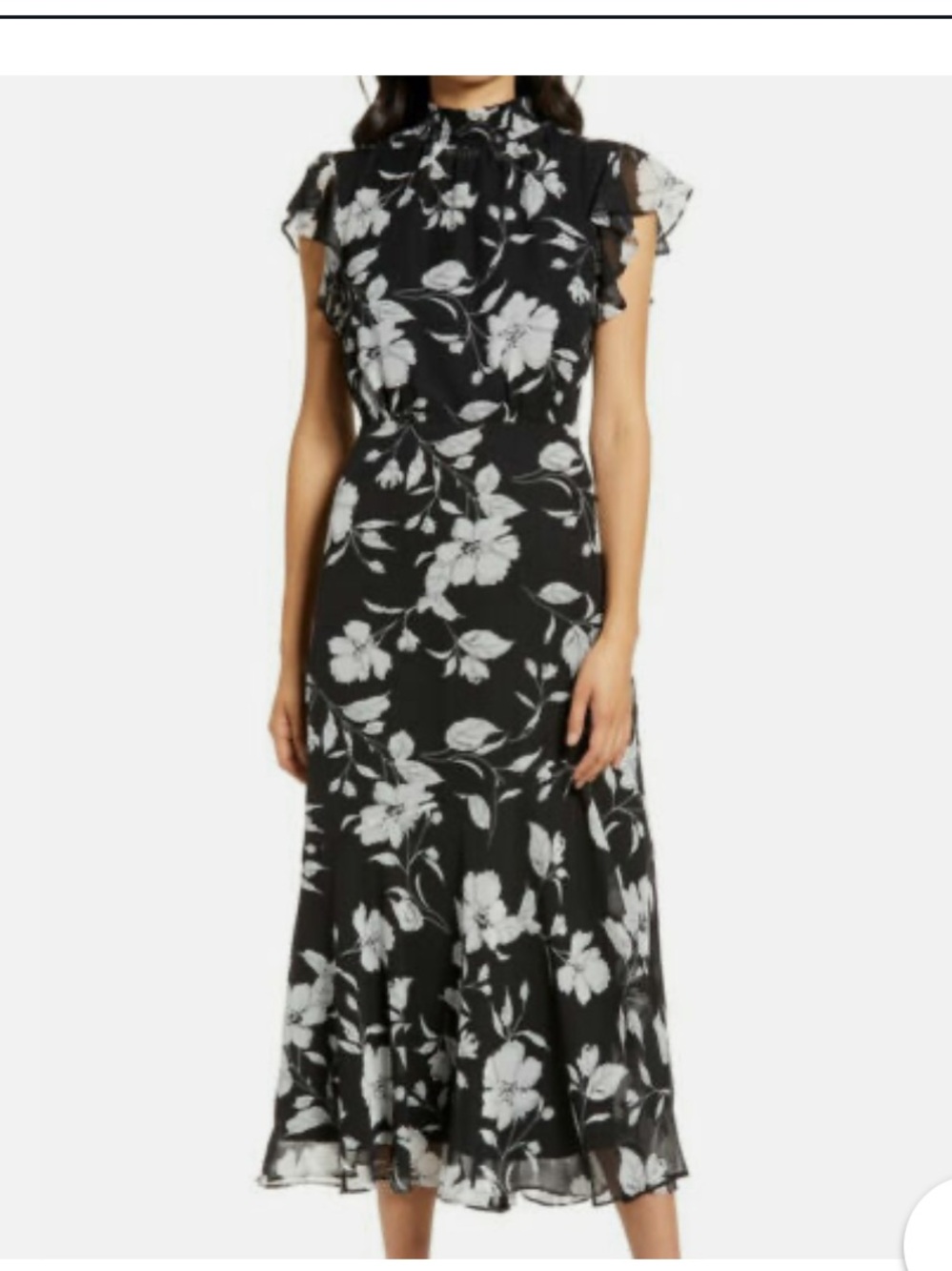 Sam Edelman Floral High-Neck Dress